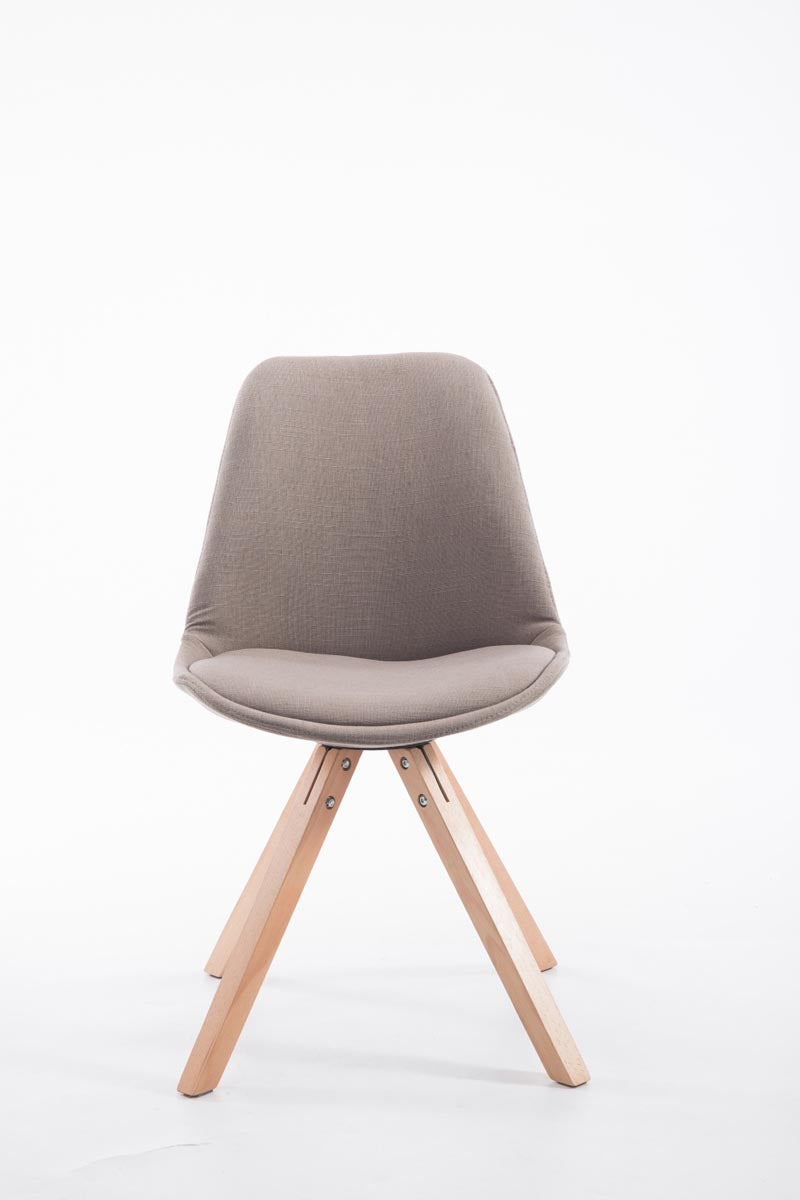 Bezoekersstoel Toulouse Vierkant frame Stof taupe,natura taupe
