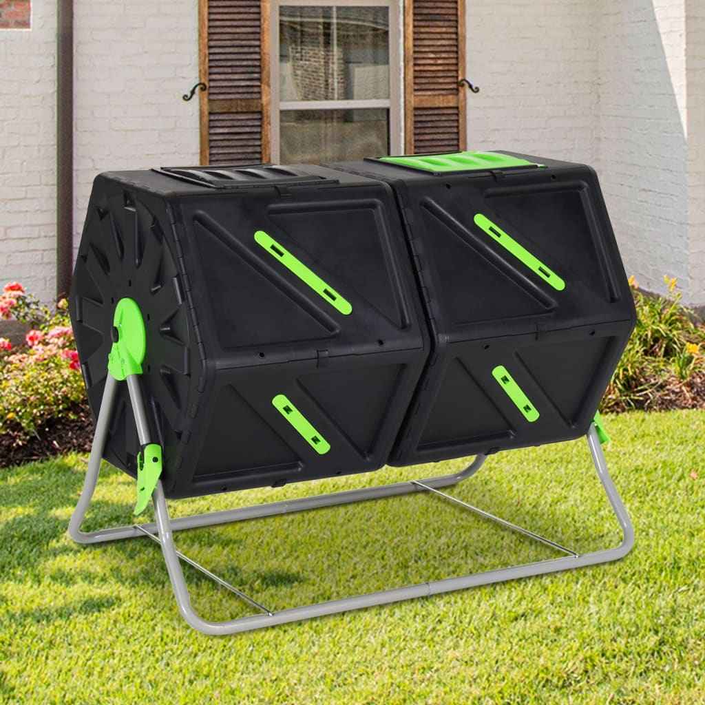 vidaXL Composteertrommel 105 L 60x58x74 cm polypropeen