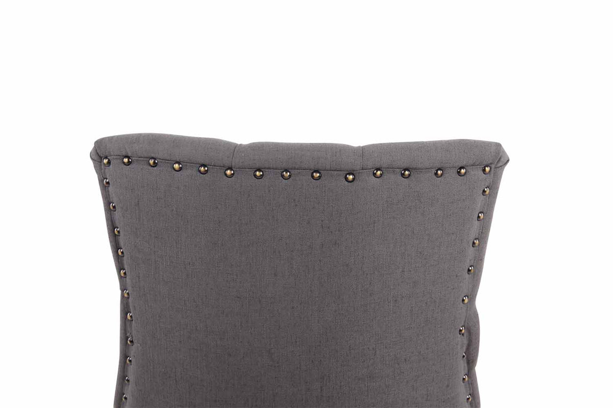 Eetkamerstoel Aberdeen stof donkergrijs,antiek dunkelgrau