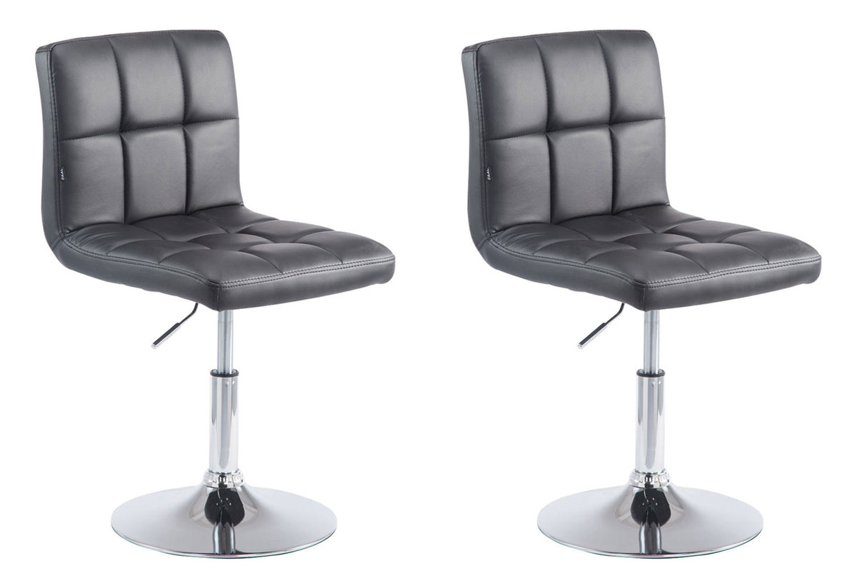 Set van 2 Lounger Palma V2 kunstleer zwart schwarz