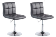 Set van 2 Lounger Palma V2 kunstleer zwart schwarz