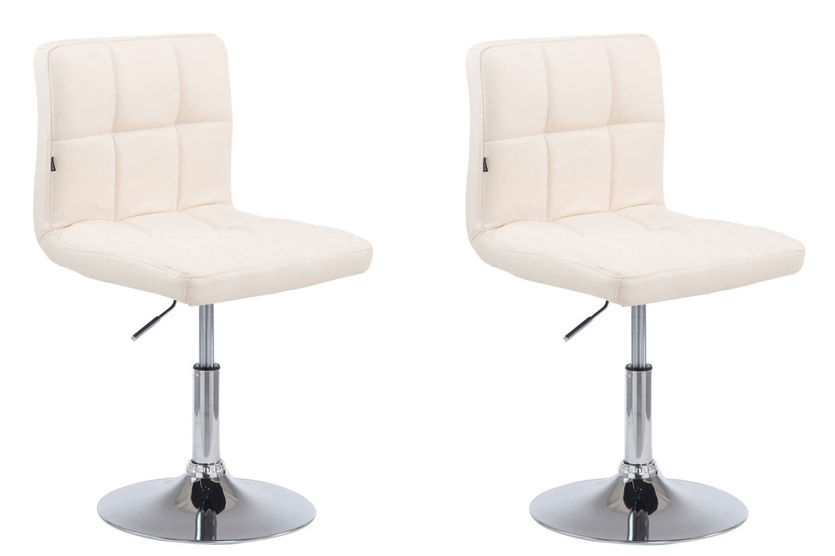 Set van 2 Lounger Palma V2 kunstleer creme creme