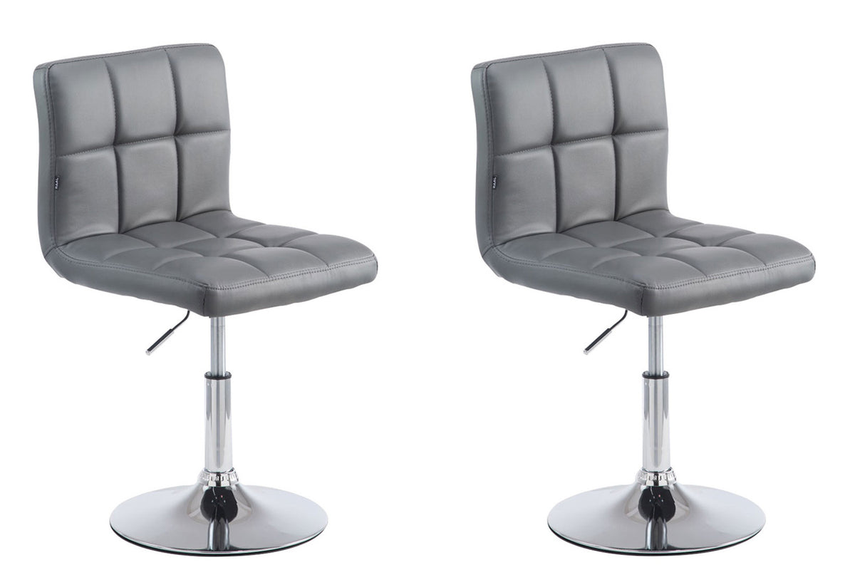 Set van 2 Lounger Palma V2 kunstleer grijs grau