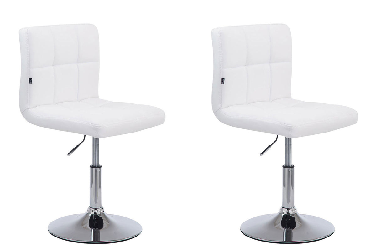 Set van 2 Lounger Palma V2 kunstleer wit weiß