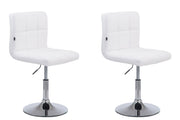 Set van 2 Lounger Palma V2 kunstleer wit weiß
