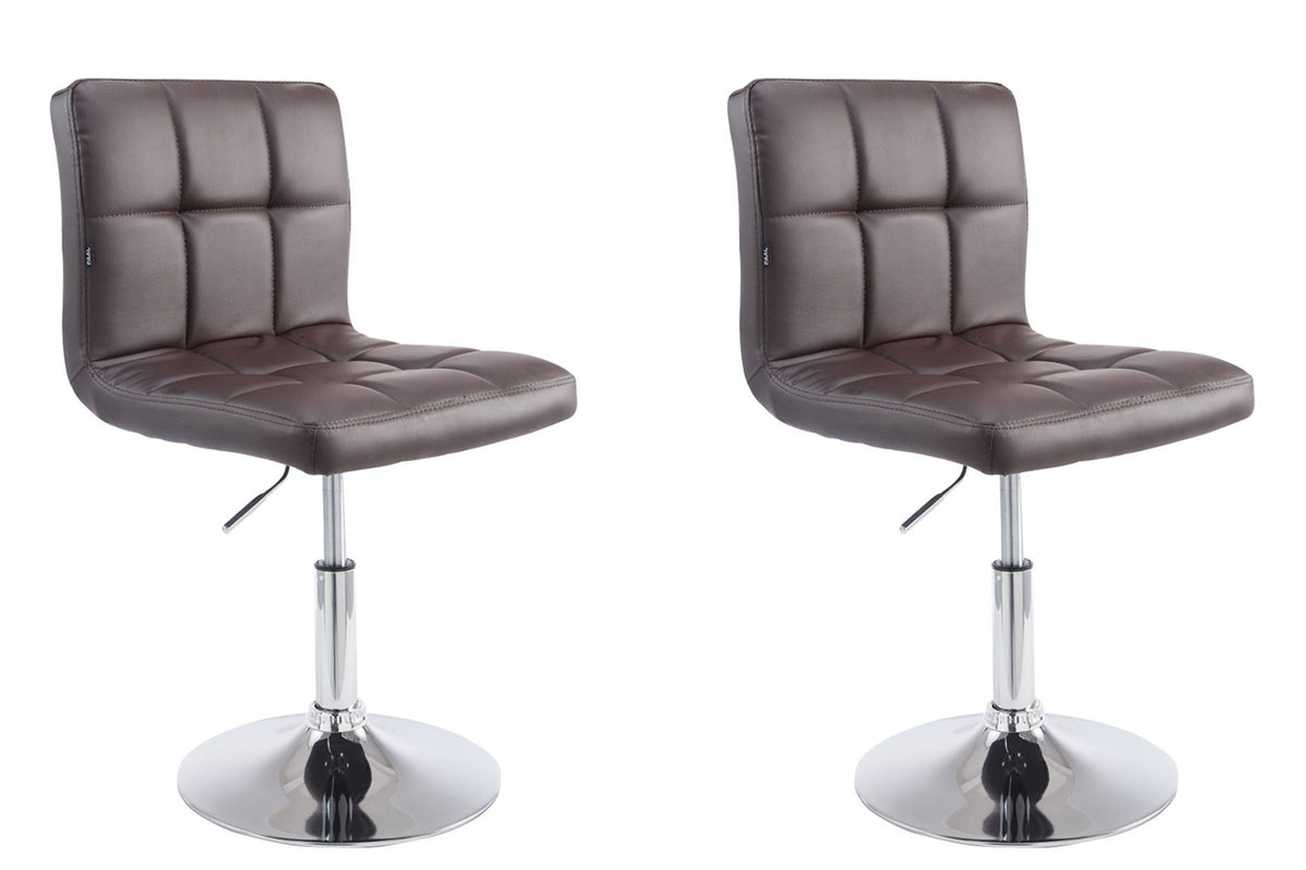 Set van 2 Lounger Palma V2 kunstleer bruin braun