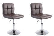Set van 2 Lounger Palma V2 kunstleer bruin braun