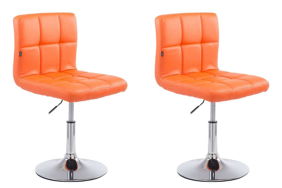 Set van 2 Lounger Palma V2 kunstleer oranje orange