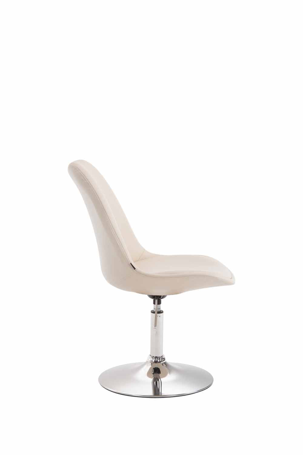 Eetkamerstoel Maverick kunstleer creme,chroom creme