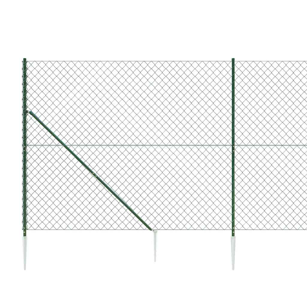 vidaXL Gaashek met grondankers 1x10 m groen
