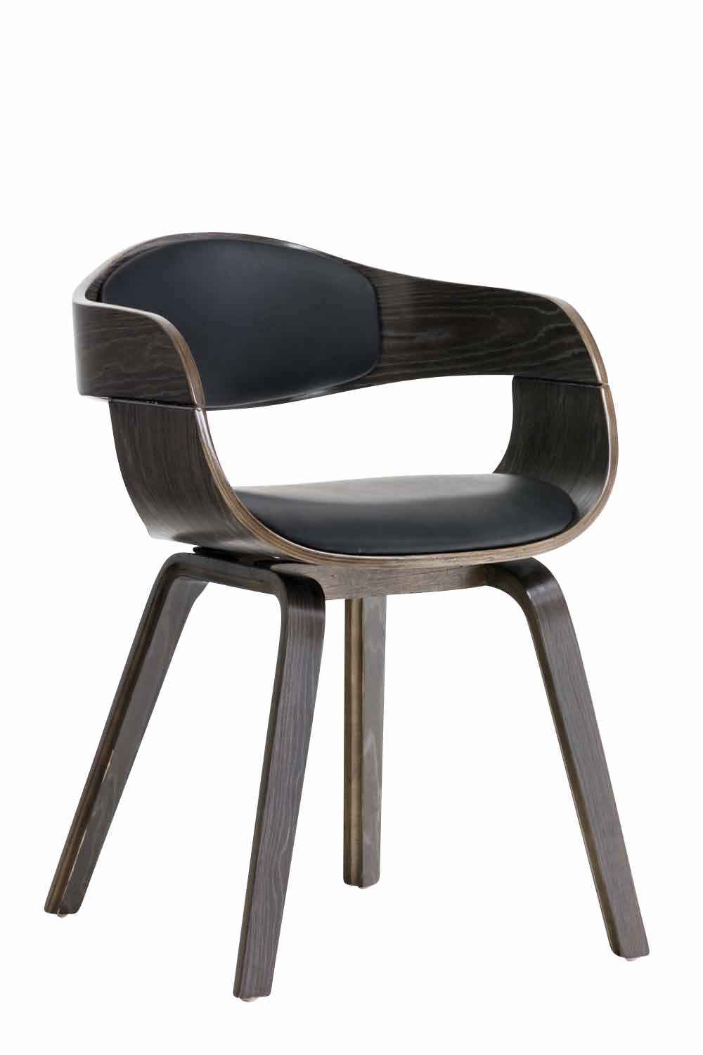 Bezoekersstoel Kingston Kunstleer zwart/grijs schwarz/grau
