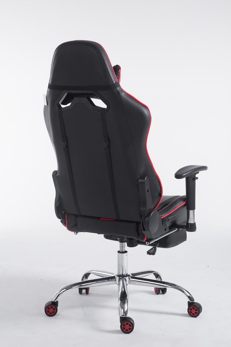 Racing bureaustoel Limit V2 kunstleer zwart/rood,met voetensteun schwarz/rot