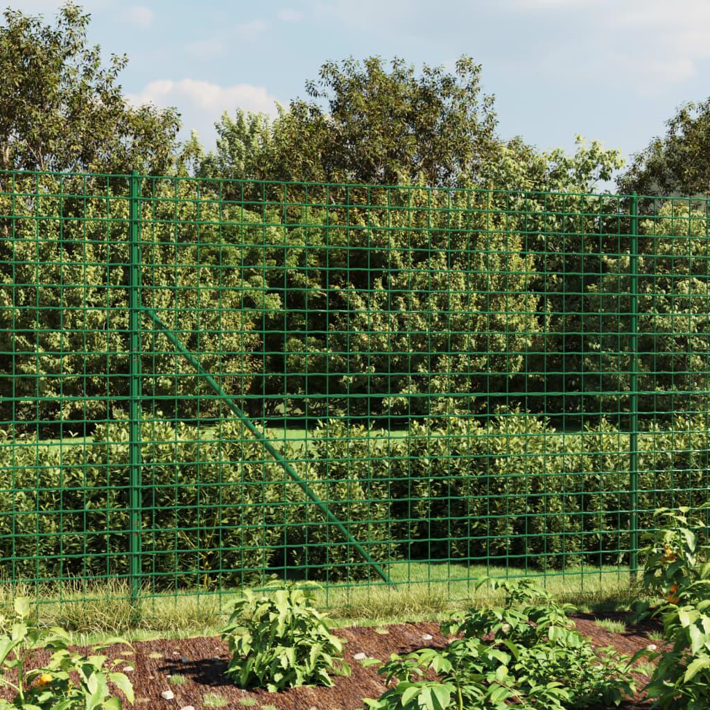 vidaXL Draadgaashek met flens 1x25 m groen
