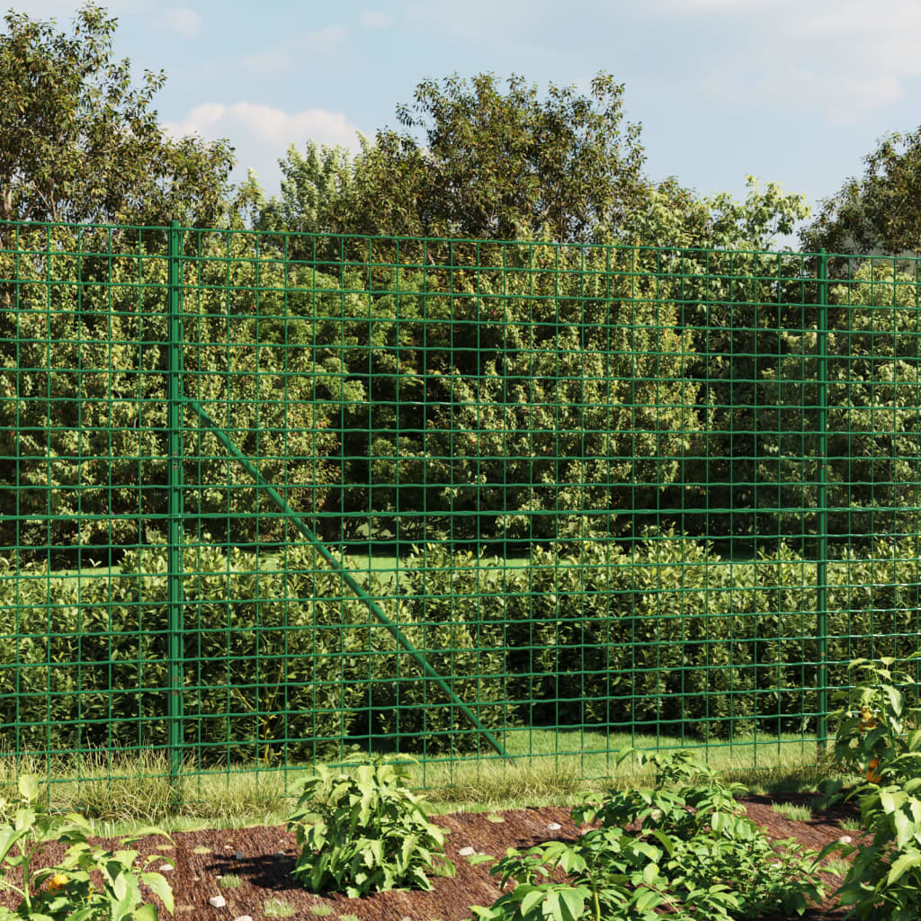vidaXL Draadgaashek met flens 1x25 m groen