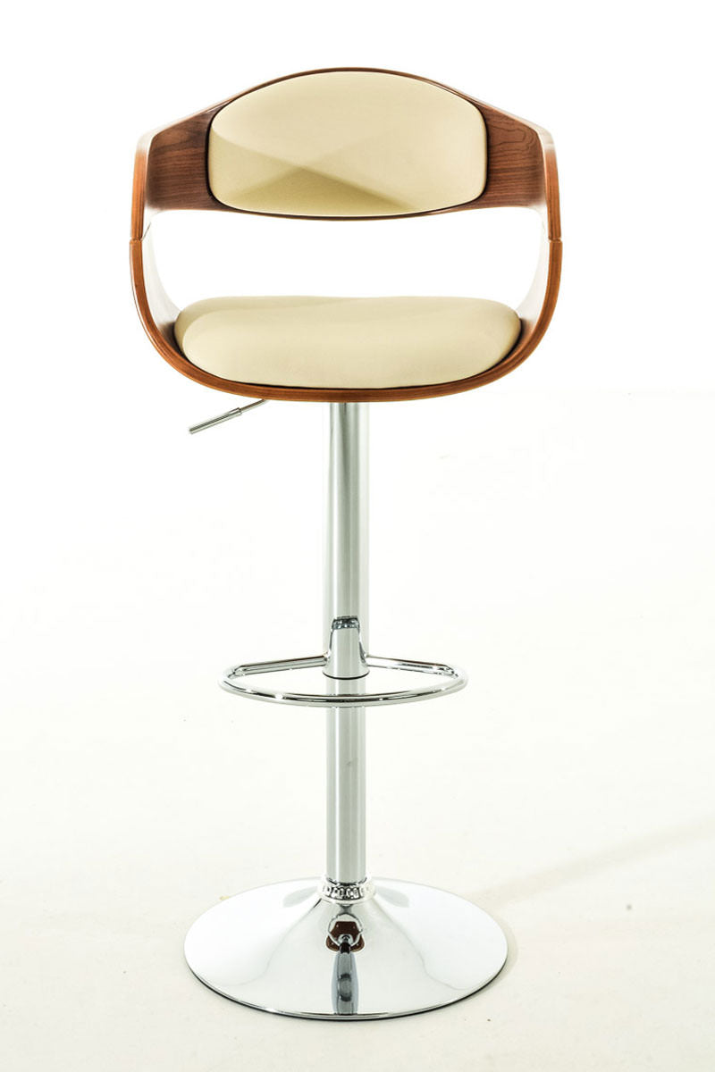 Set van 2 barkrukken Kingston kunstleer walnoot/creme walnuss/creme