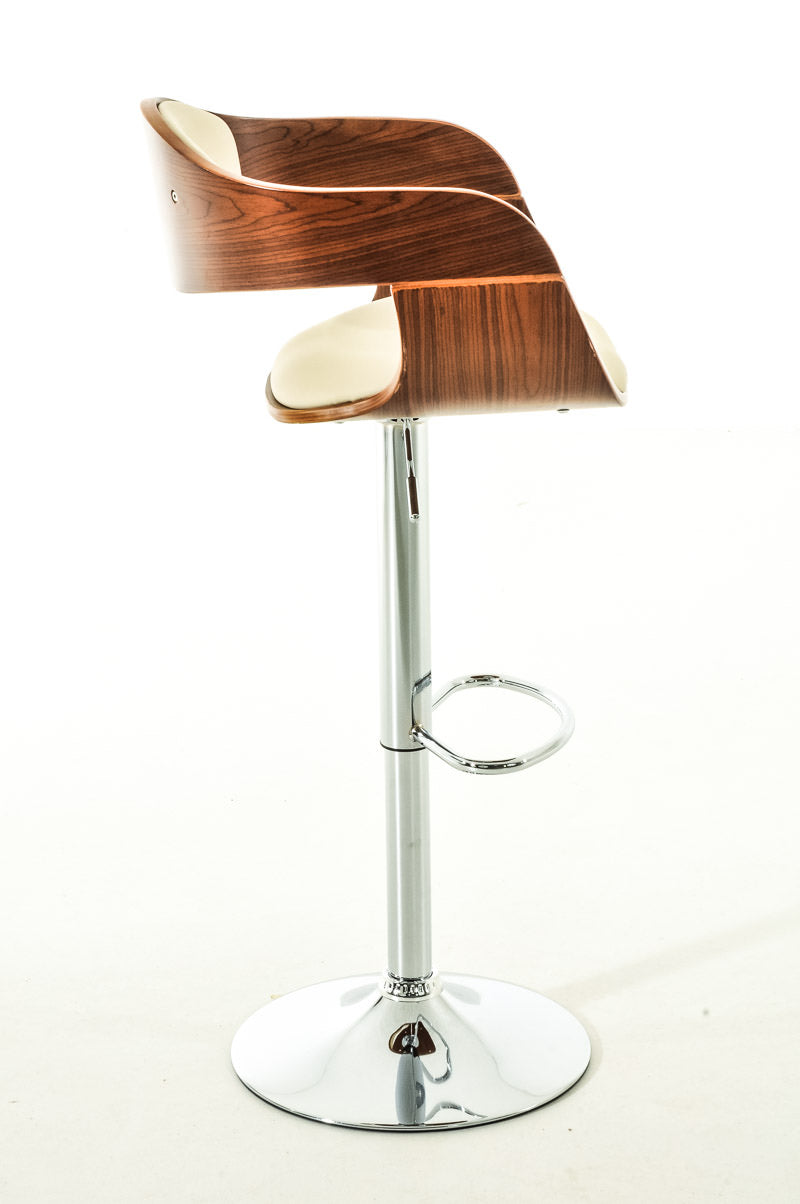 Set van 2 barkrukken Kingston kunstleer walnoot/creme walnuss/creme