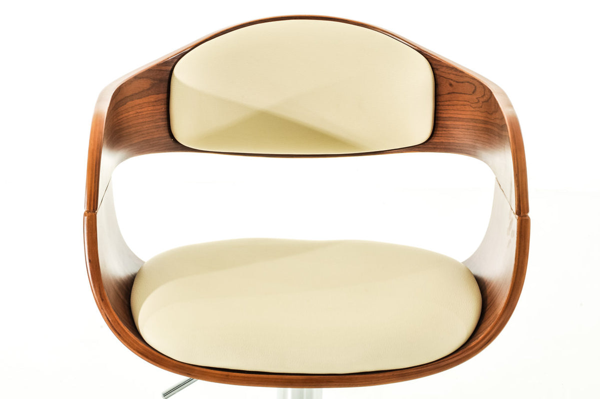 Set van 2 barkrukken Kingston kunstleer walnoot/creme walnuss/creme