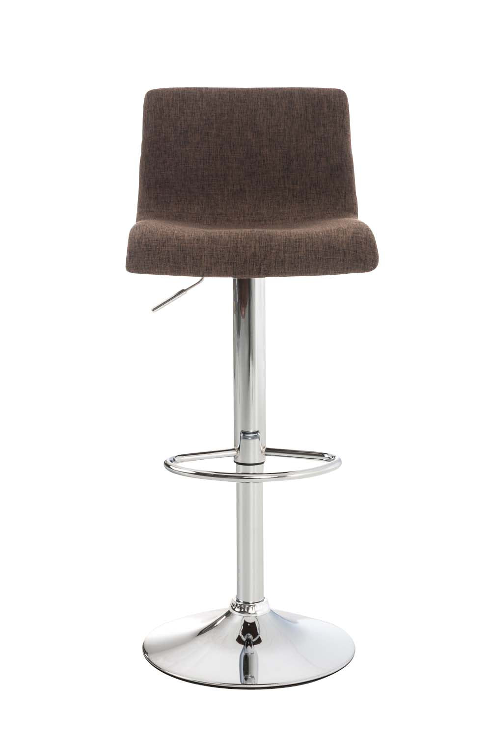 Set van 2 barkrukken Hover stof bruin,chroom braun