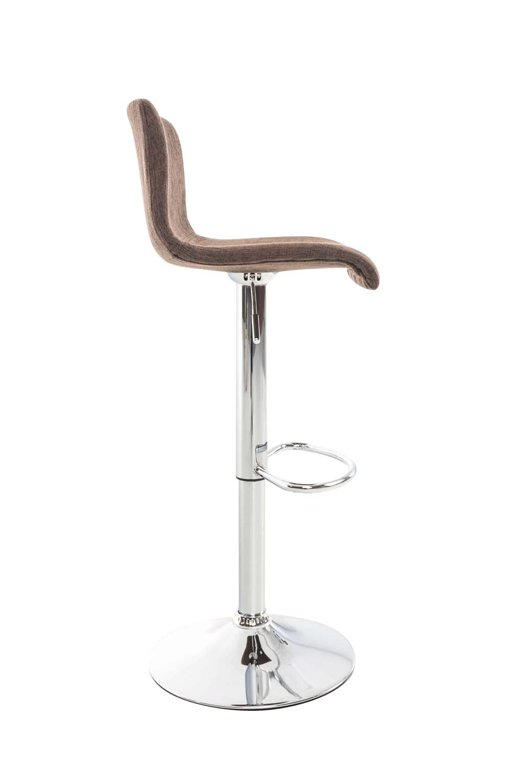 Set van 2 barkrukken Hover stof bruin,chroom braun