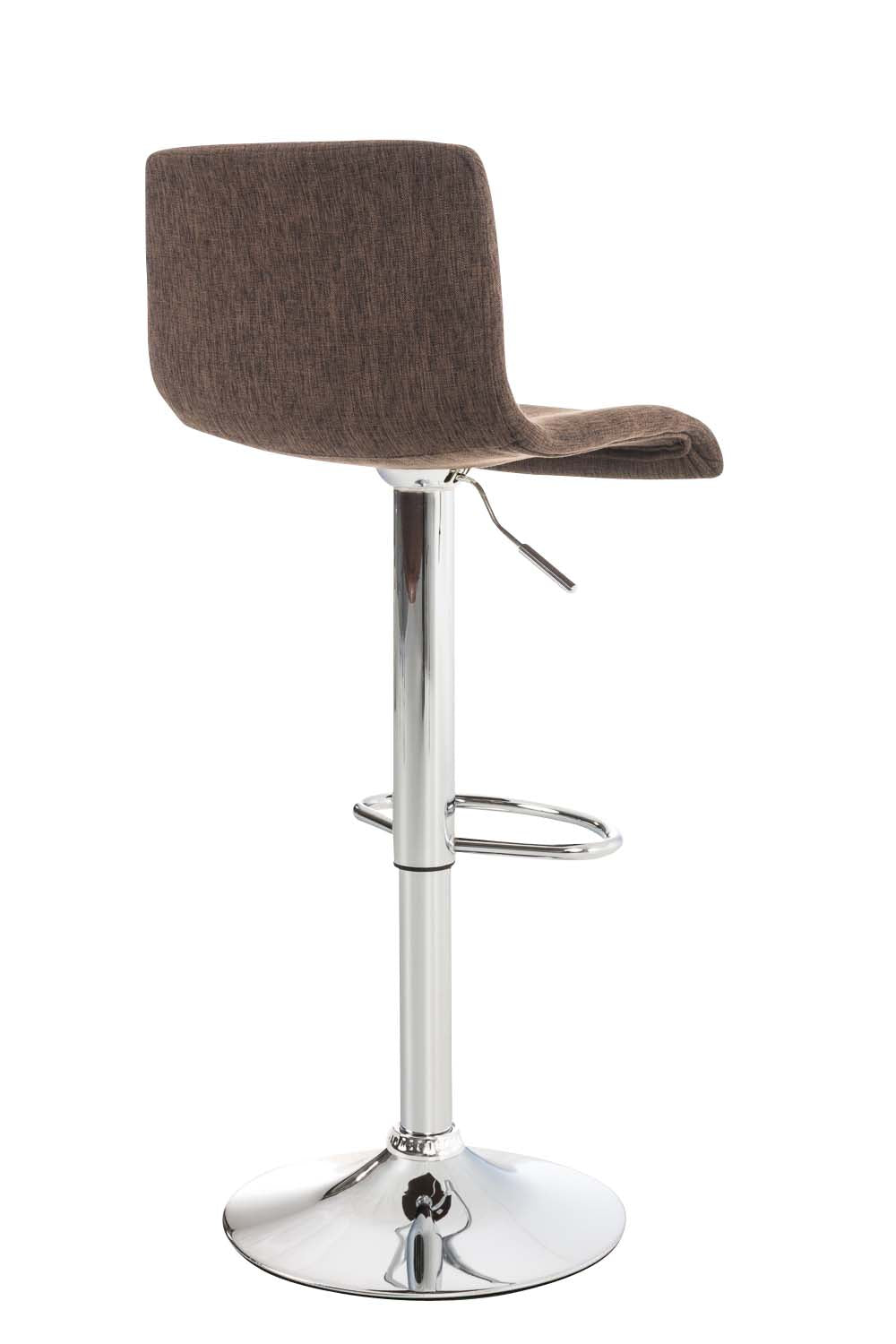 Set van 2 barkrukken Hover stof bruin,chroom braun