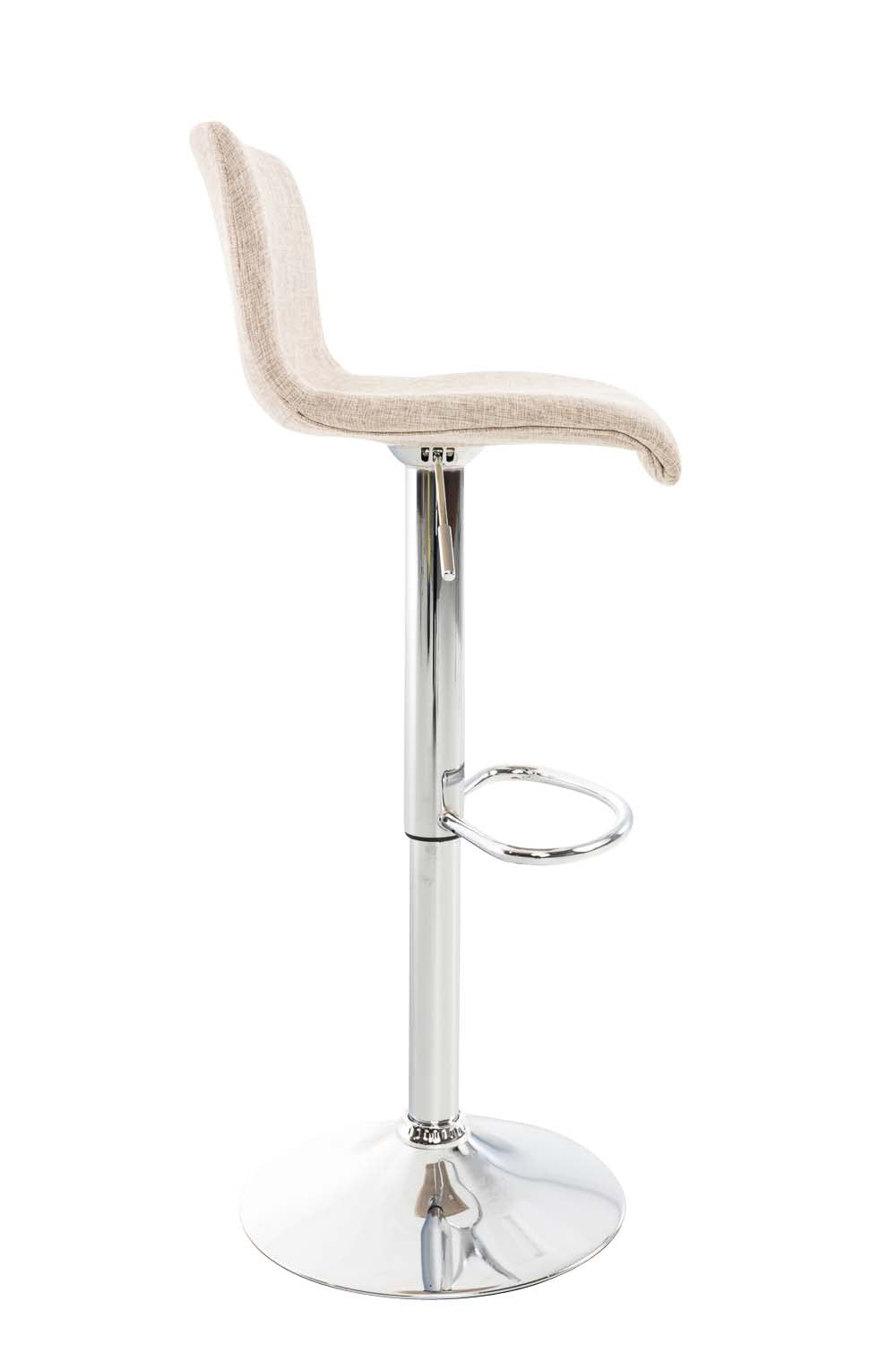 Set van 2 barkrukken Hover stof creme,chroom creme