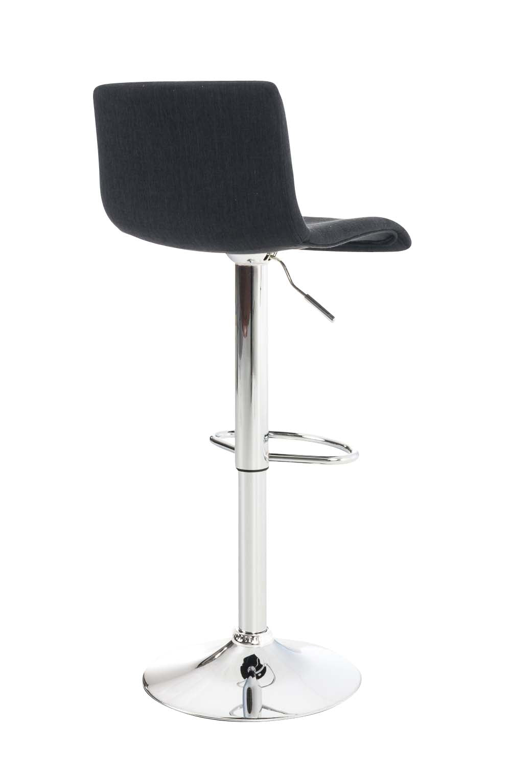 Set van 2 barkrukken Hover stof zwart,chroom schwarz