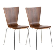 2x bezoekersstoelen Aaron walnoot walnuss