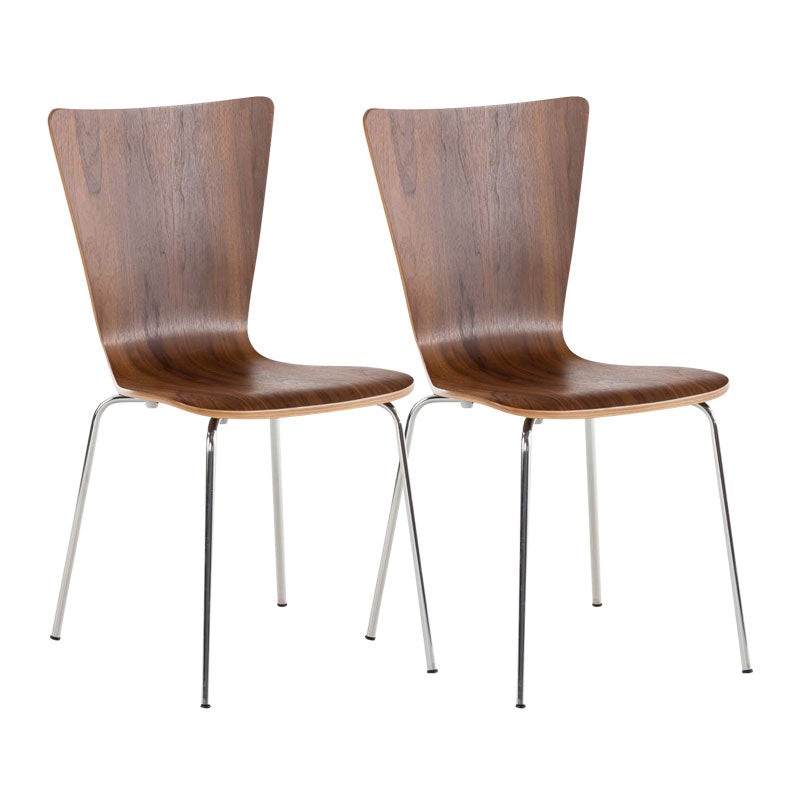 2x bezoekersstoelen Aaron walnoot walnuss