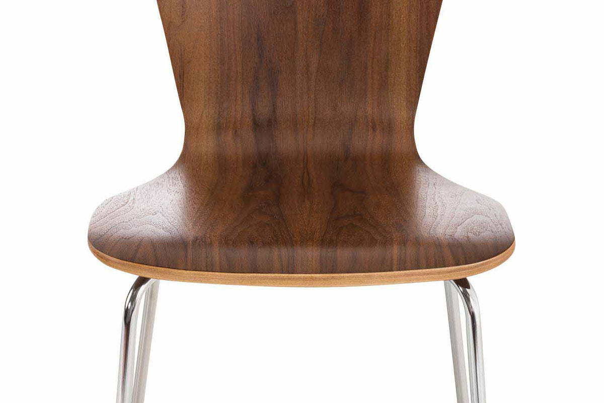 2x bezoekersstoelen Aaron walnoot walnuss