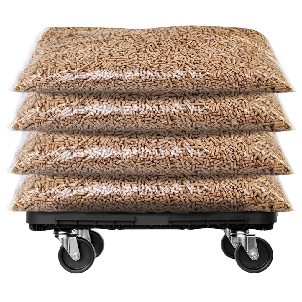 vidaXL Transporttrolley 300 kg polypropeen zwart
