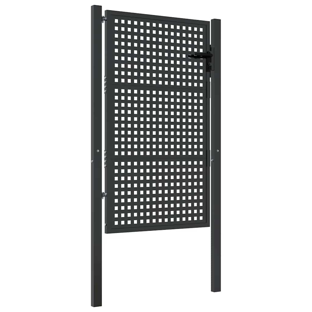 vidaXL Poort 300x150 cm staal antracietkleurig