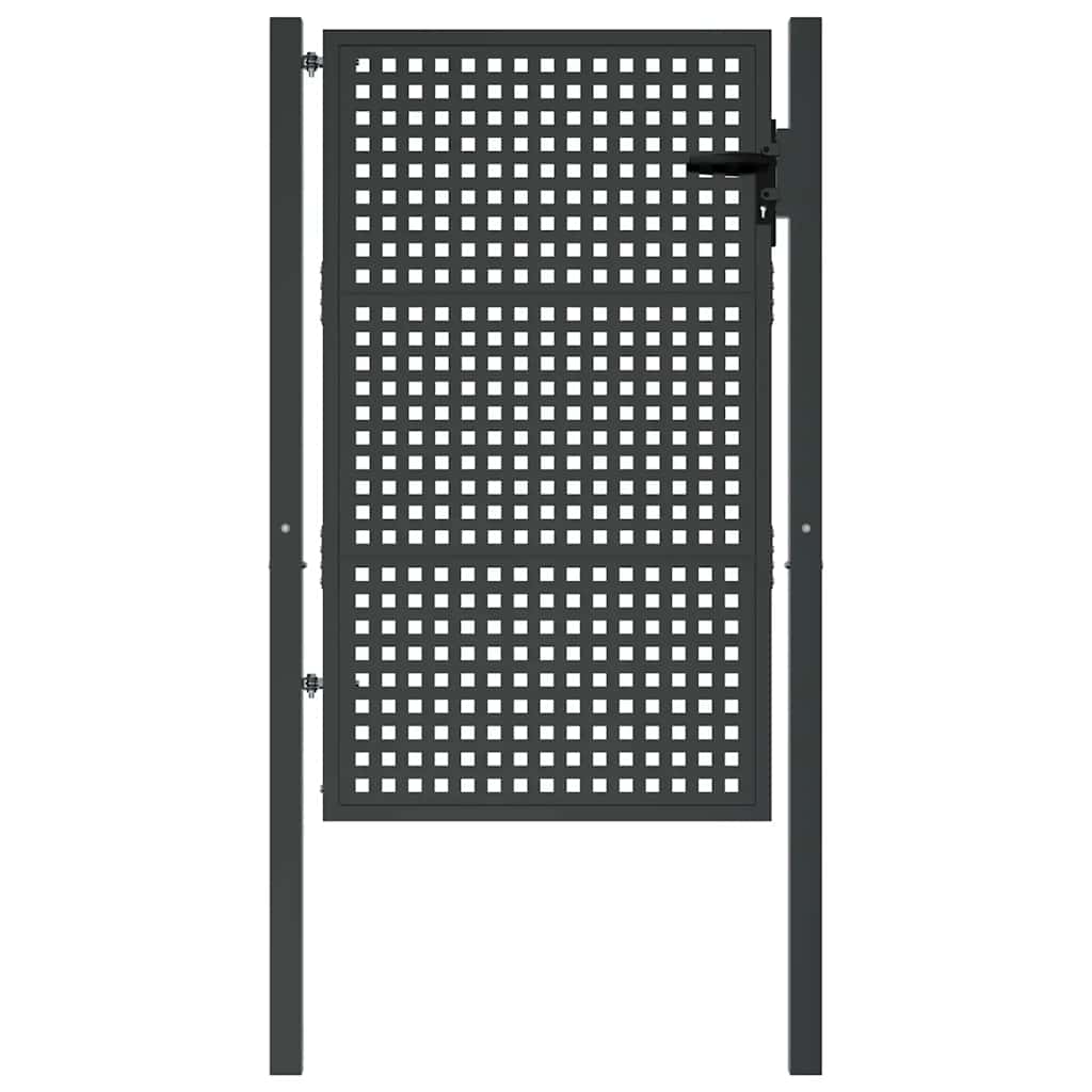 vidaXL Poort 300x150 cm staal antracietkleurig