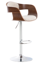 Barkruk Kingston Stof walnoot/creme walnuss/creme