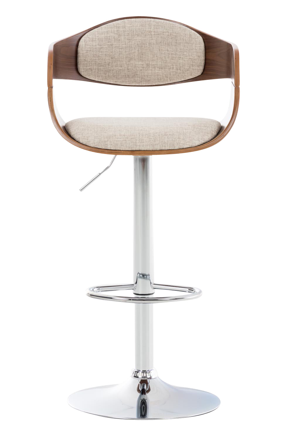 Barkruk Kingston Stof walnoot/creme walnuss/creme