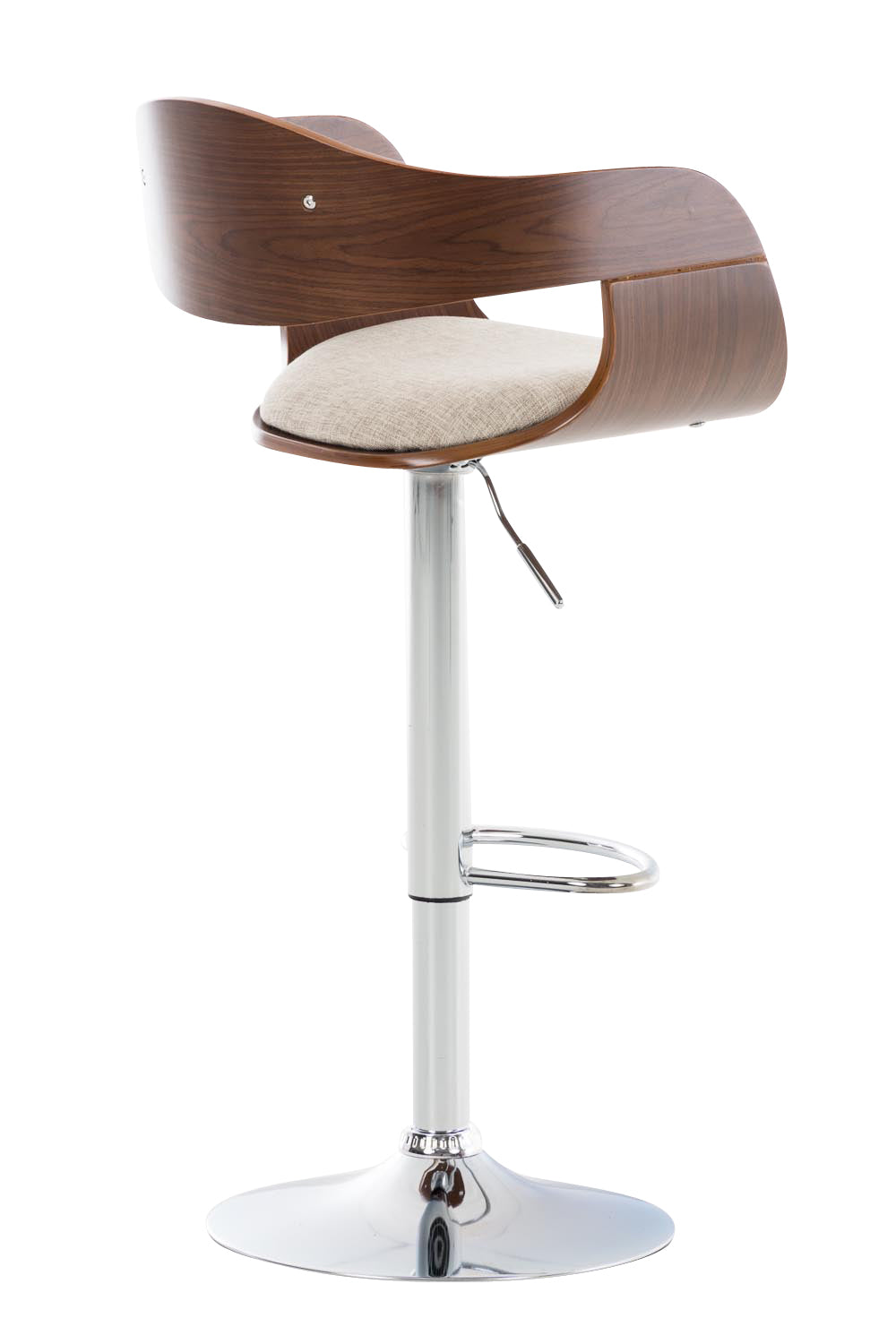 Barkruk Kingston Stof walnoot/creme walnuss/creme