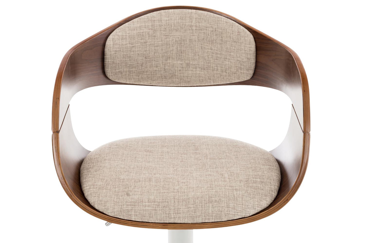 Barkruk Kingston Stof walnoot/creme walnuss/creme