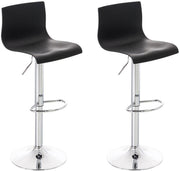 Set van 2 barkrukken Hover kunststof zwart schwarz