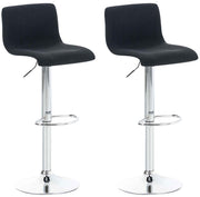 Set van 2 barkrukken Hover stof zwart,chroom schwarz