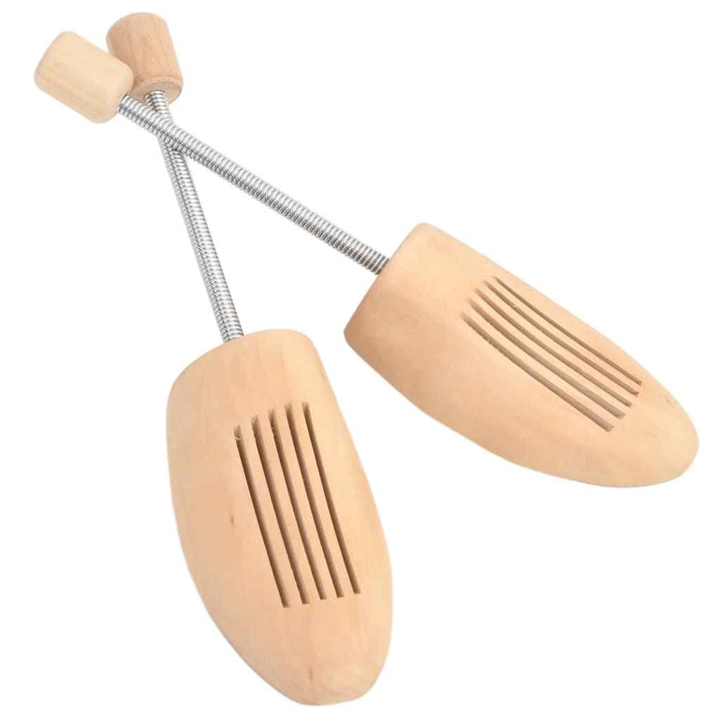 vidaXL Schoenspanners 2 paar EU maat 43-46 massief lotushout