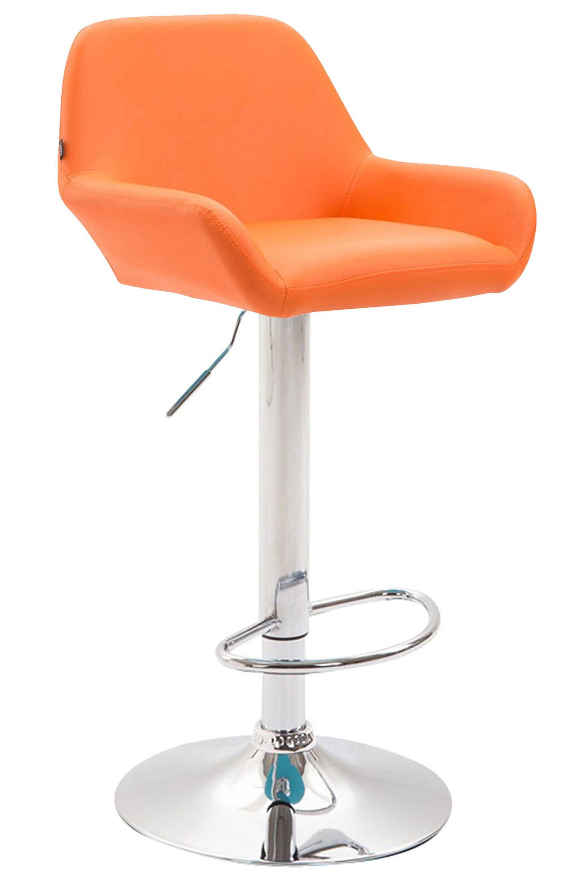 Barkruk Braga Kunstleer oranje,chroom orange