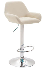 Barkruk Braga Kunstleer creme,chroom creme