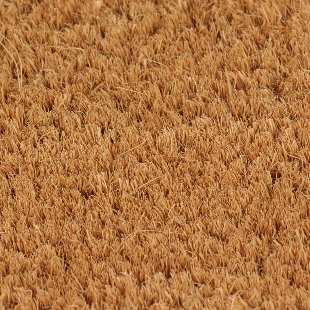 vidaXL Deurmat halfrond 60x90 cm getufte kokosvezel naturel