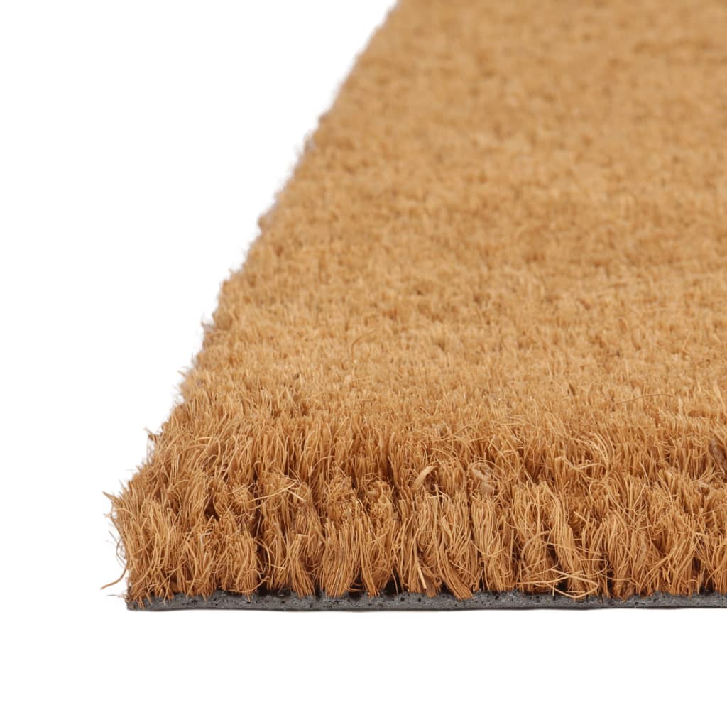 vidaXL Deurmat halfrond 60x90 cm getufte kokosvezel naturel