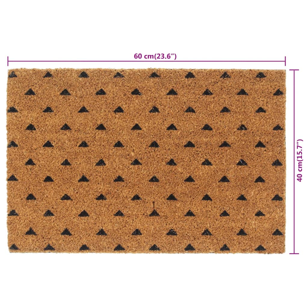 vidaXL Deurmat 45x75 cm getufte kokosvezel naturel