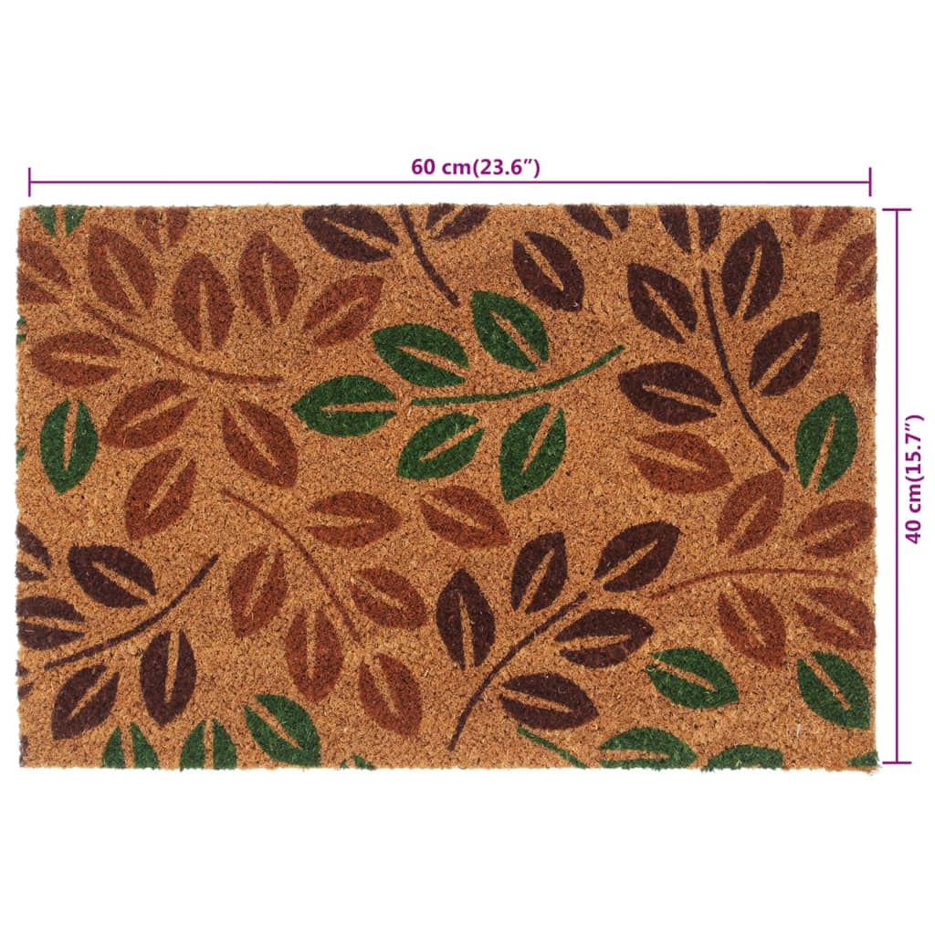 vidaXL Deurmat 40x60 cm getufte kokosvezel naturel