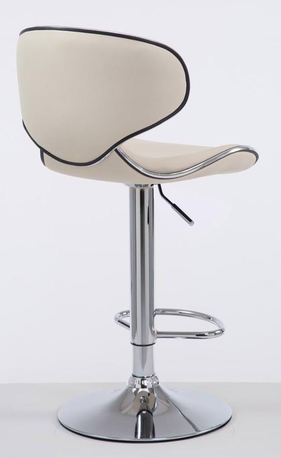 Set van 2 barkrukken Las Vegas kunstleer creme,chroom creme
