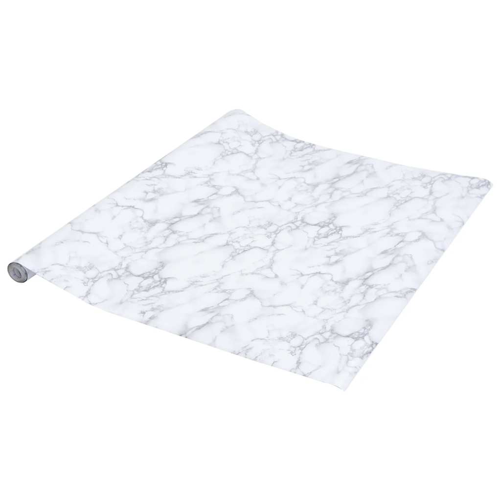 vidaXL Meubelfolie zelfklevend 90x500 cm PVC marmerzwart