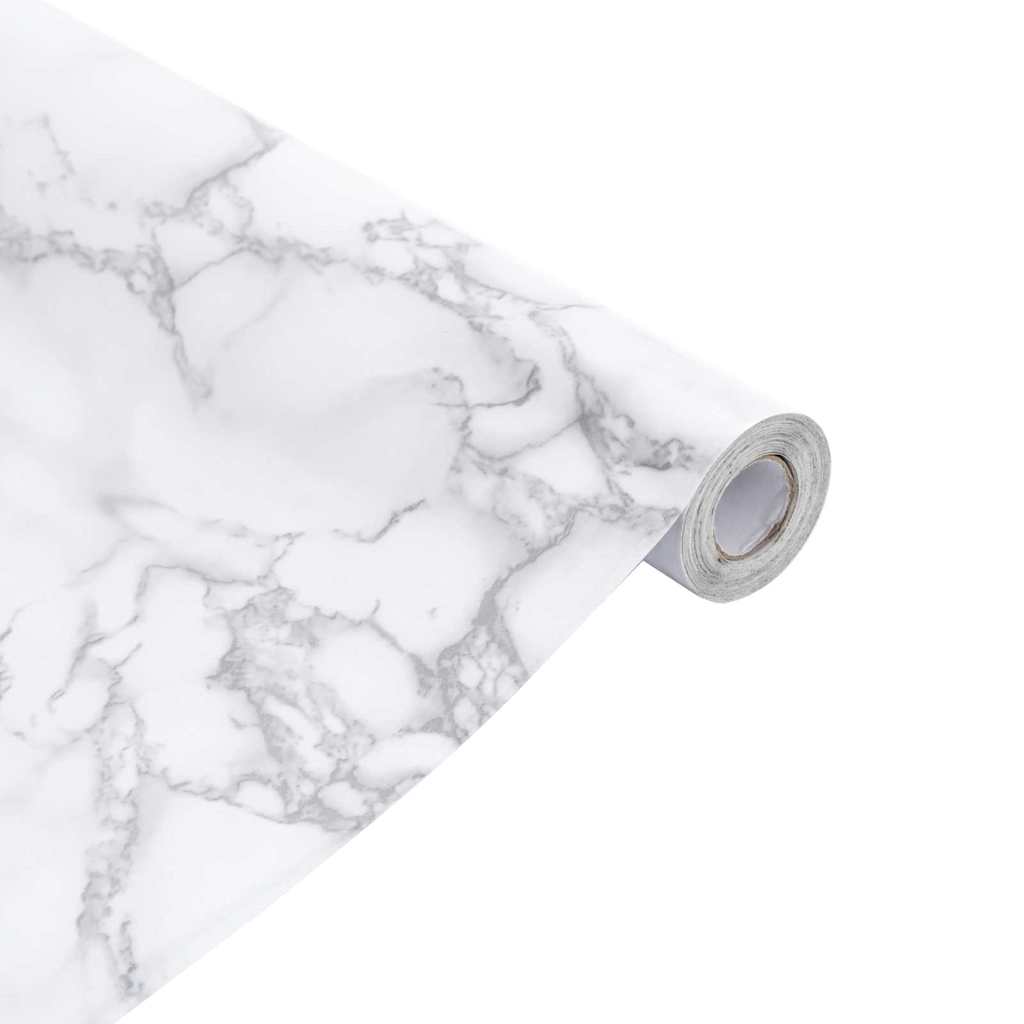 vidaXL Meubelfolie zelfklevend 90x500 cm PVC marmerzwart