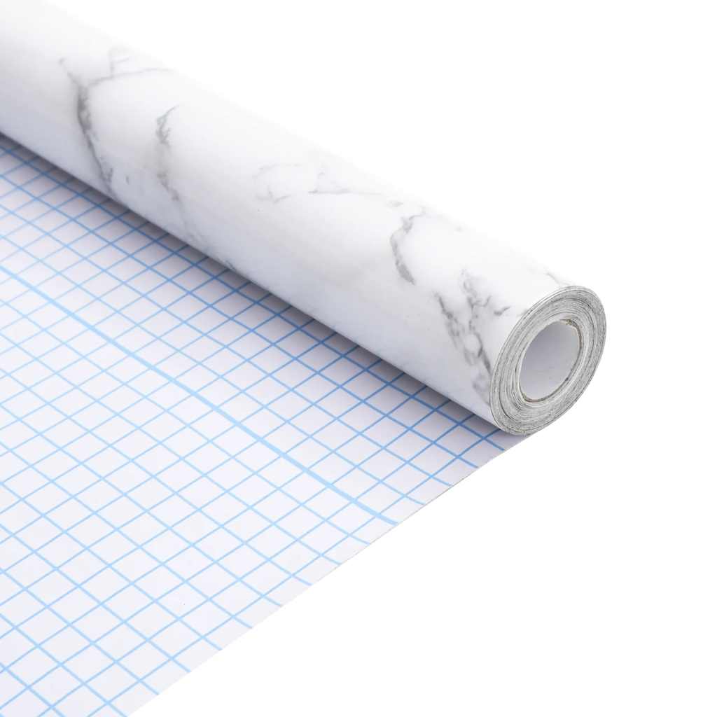 vidaXL Meubelfolie zelfklevend 90x500 cm PVC marmerzwart