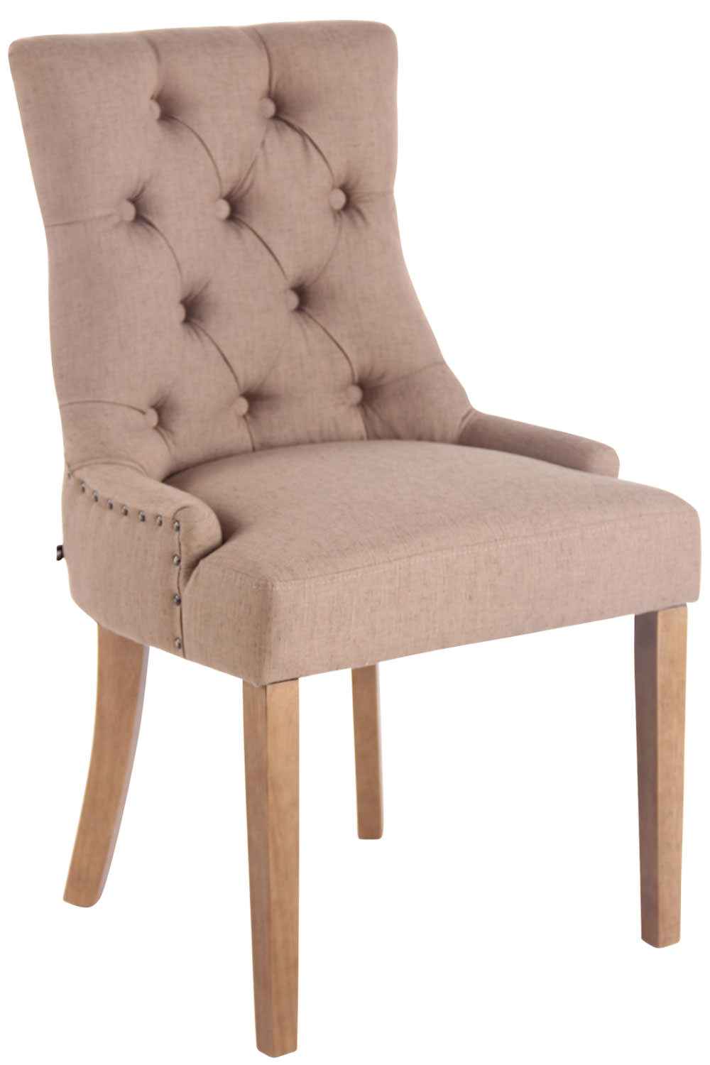 Eetkamerstoel Aberdeen stof taupe,antiek licht taupe